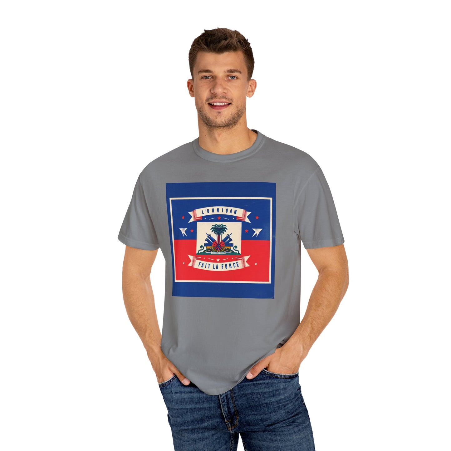 Haitian Pride Unisex Garment-Dyed T-Shirt - Celebrate Your Heritage
