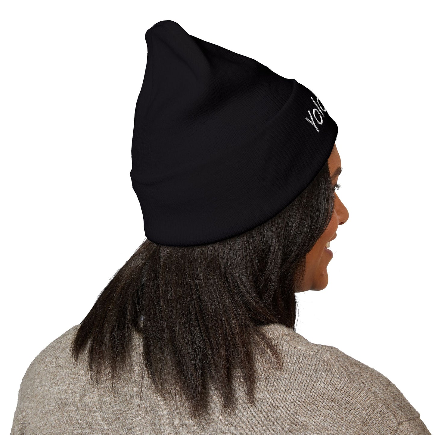 Embroidered Classic Cuffed Beanie - Yolo-Nolo Winter Hat