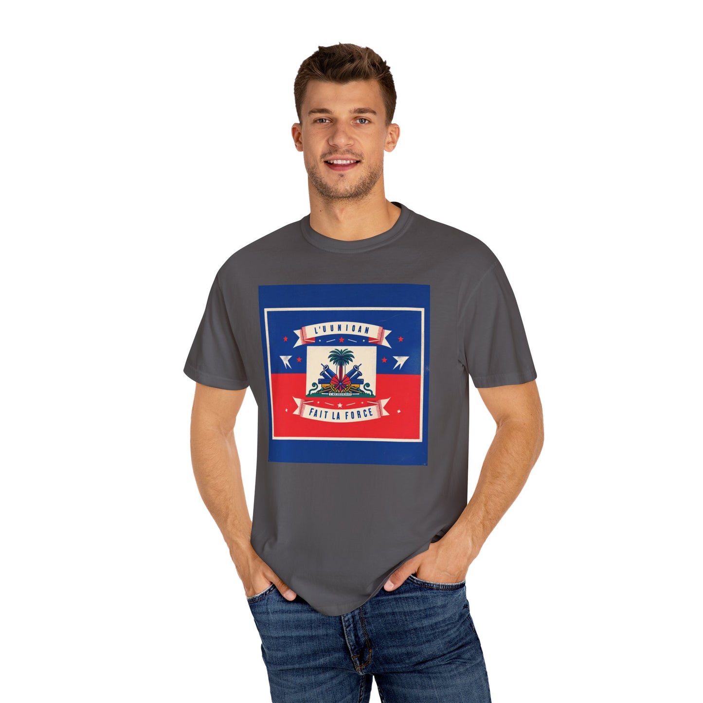 Haitian Pride Unisex Garment-Dyed T-Shirt - Celebrate Your Heritage