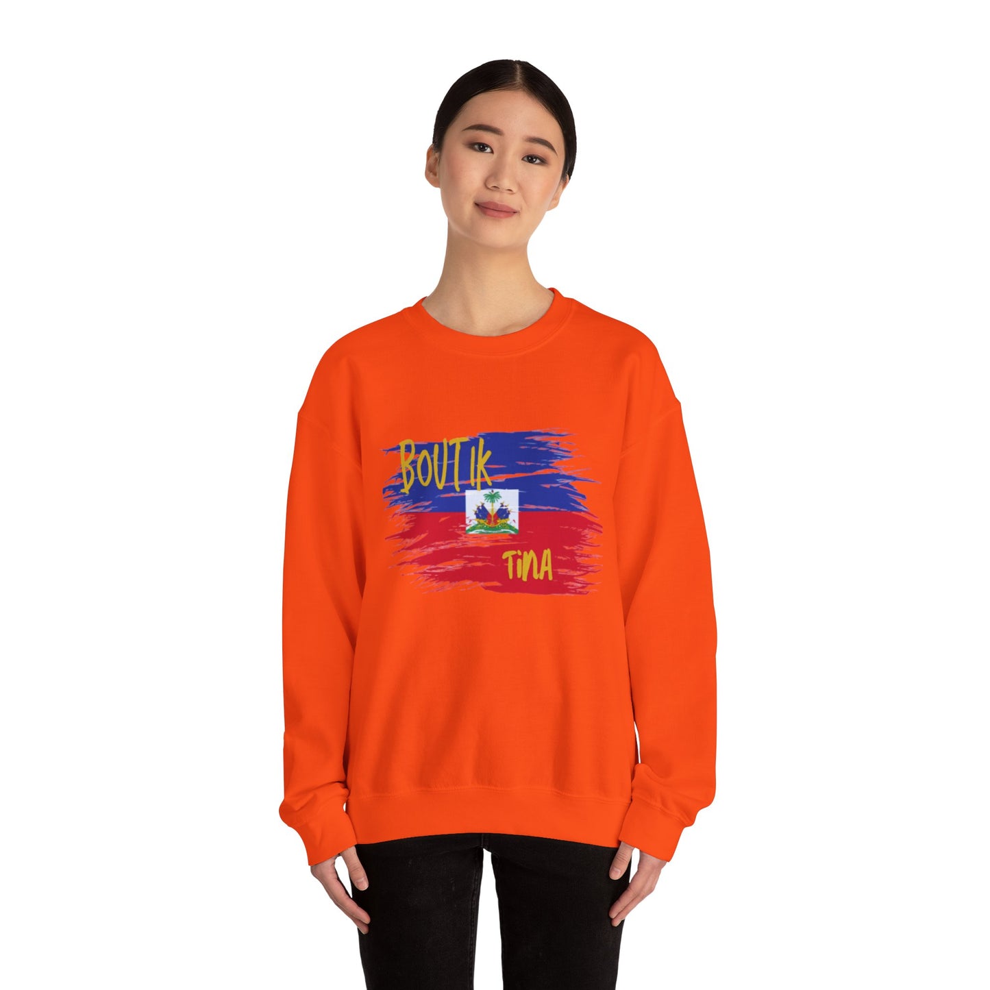 Haitian Pride Crewneck Sweatshirt - Boulik Tina Design
