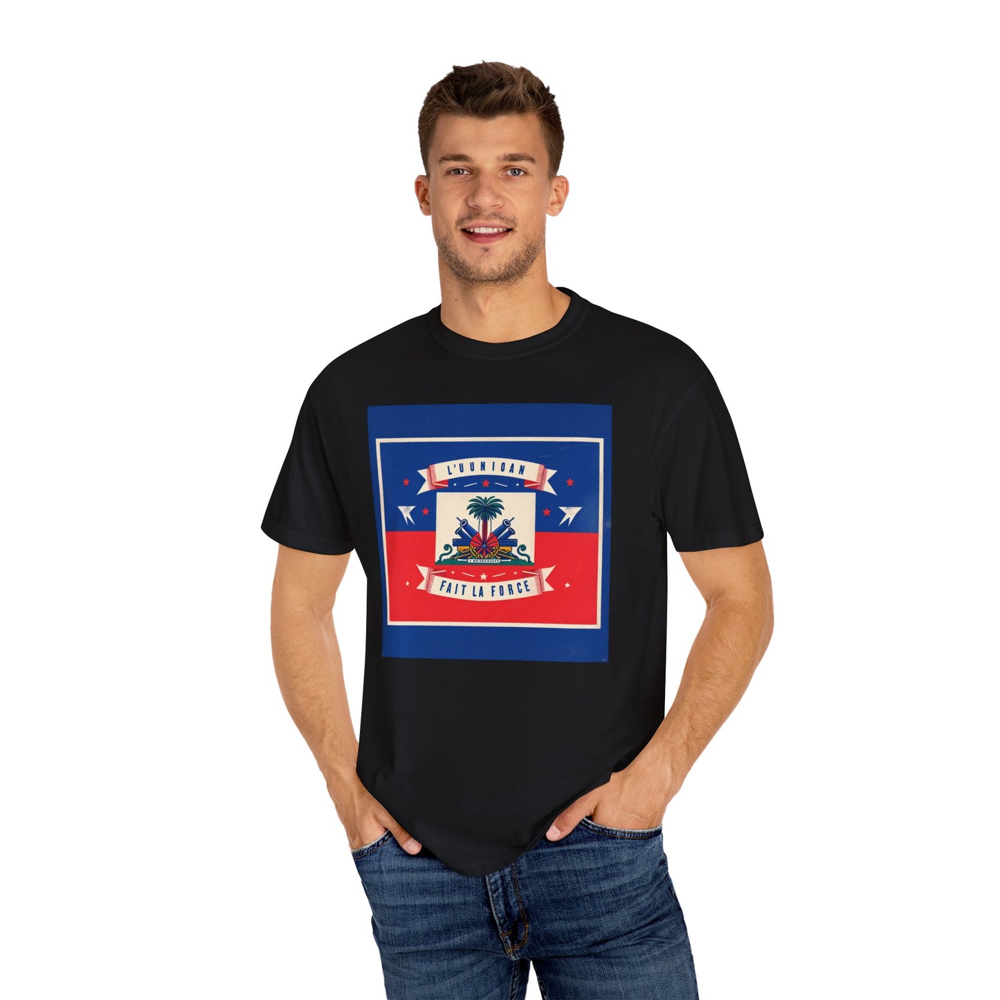 Haitian Pride Unisex Garment-Dyed T-Shirt - Celebrate Your Heritage