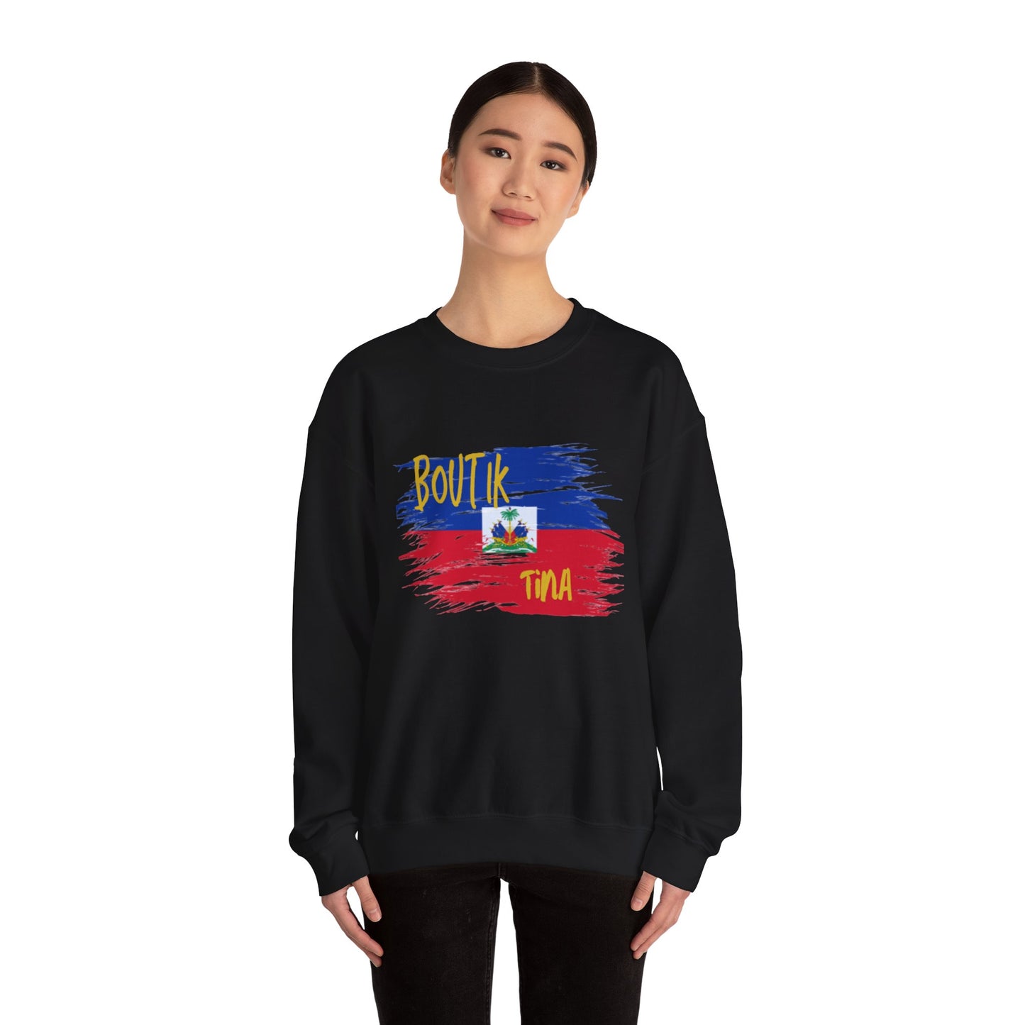 Haitian Pride Crewneck Sweatshirt - Boulik Tina Design