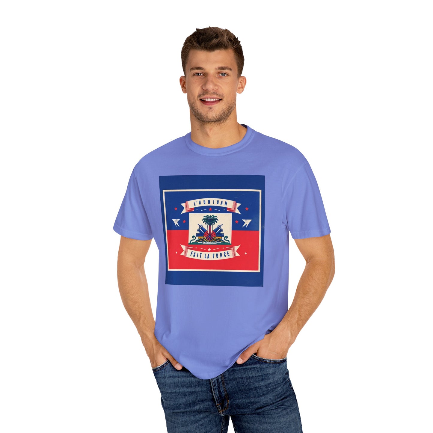 Haitian Pride Unisex Garment-Dyed T-Shirt - Celebrate Your Heritage
