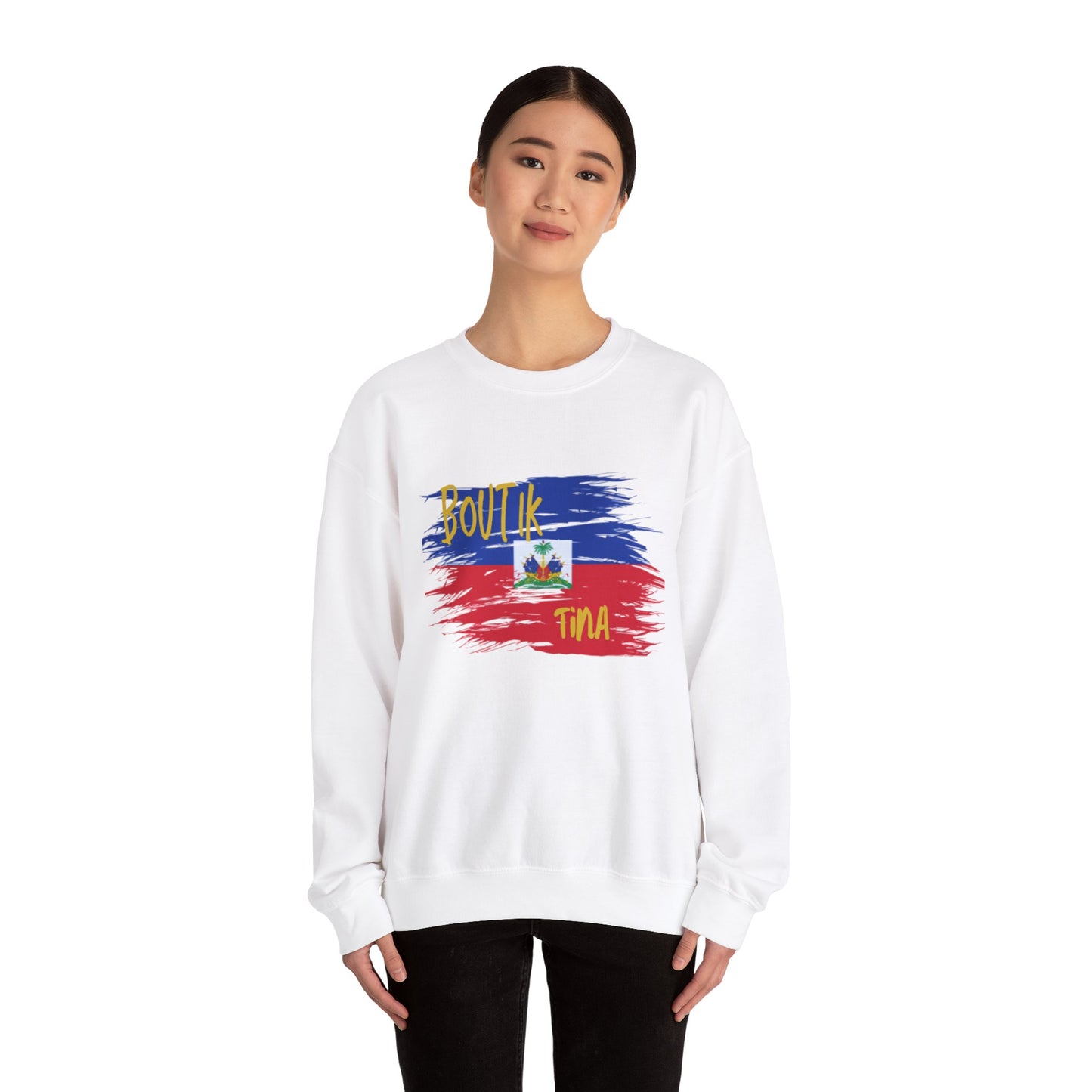 Haitian Pride Crewneck Sweatshirt - Boulik Tina Design