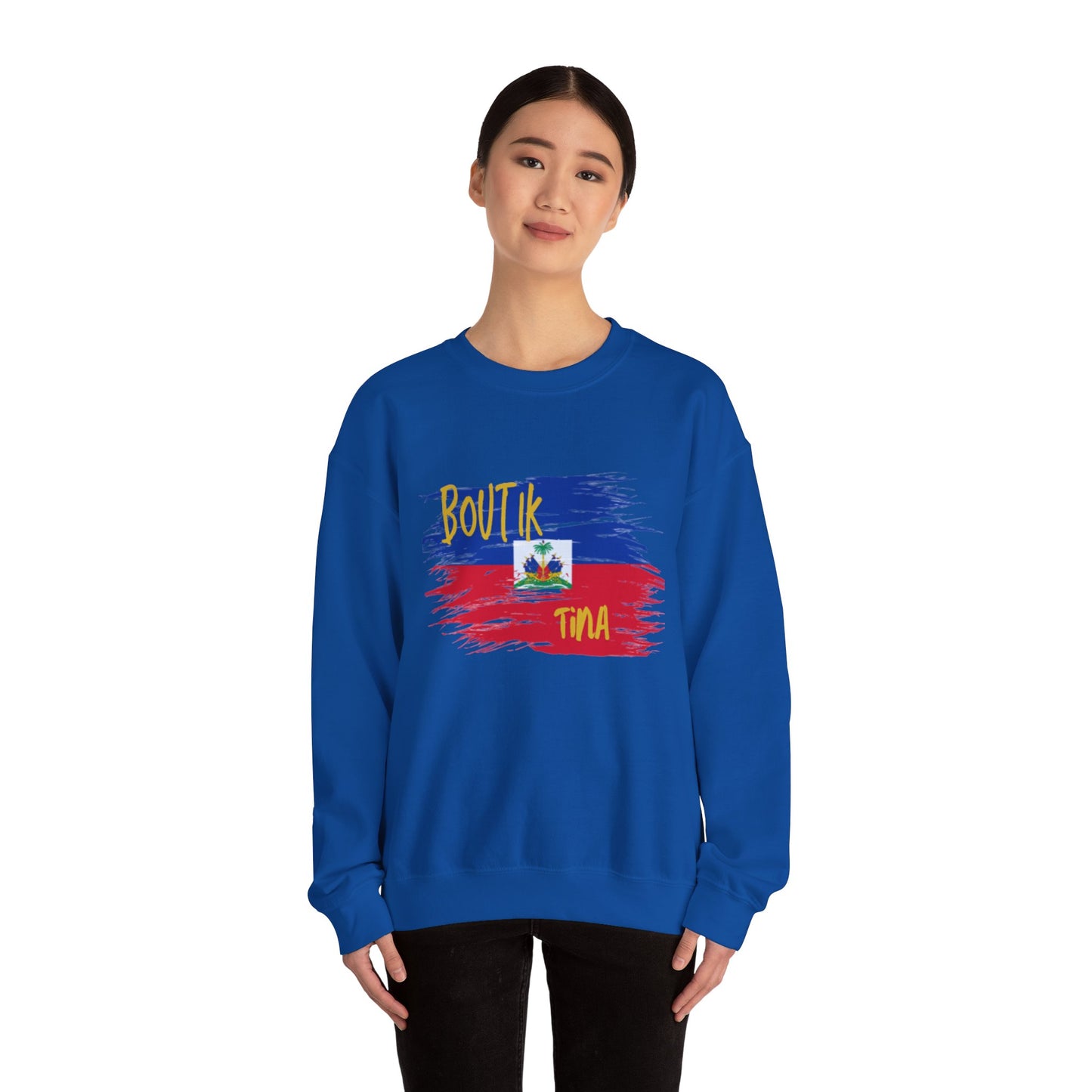 Haitian Pride Crewneck Sweatshirt - Boulik Tina Design