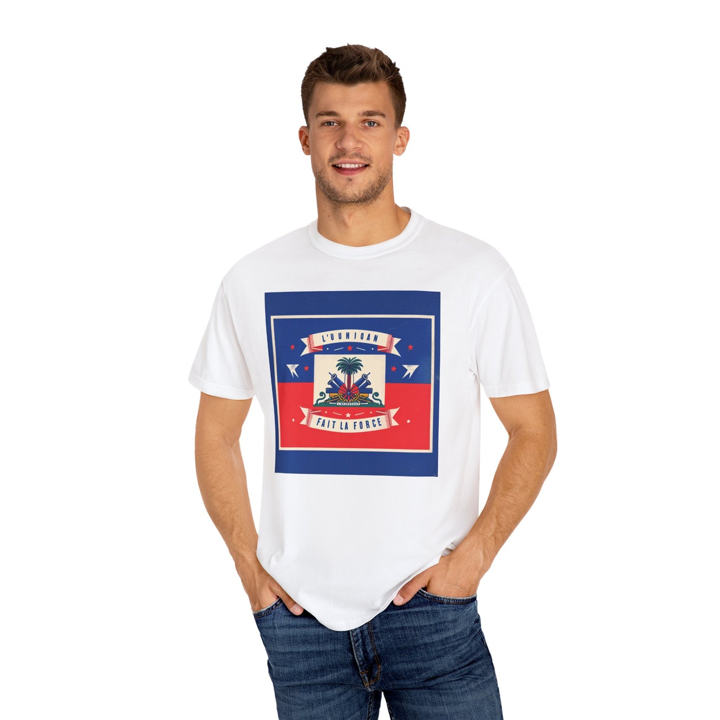 Haitian Pride Unisex Garment-Dyed T-Shirt - Celebrate Your Heritage