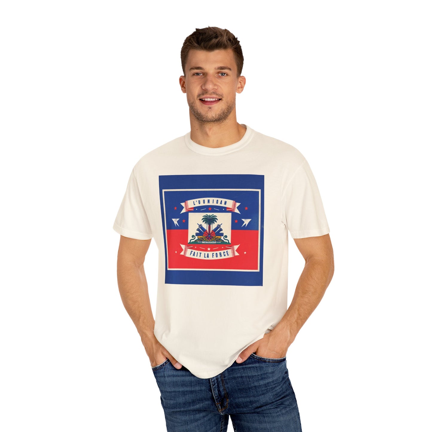Haitian Pride Unisex Garment-Dyed T-Shirt - Celebrate Your Heritage