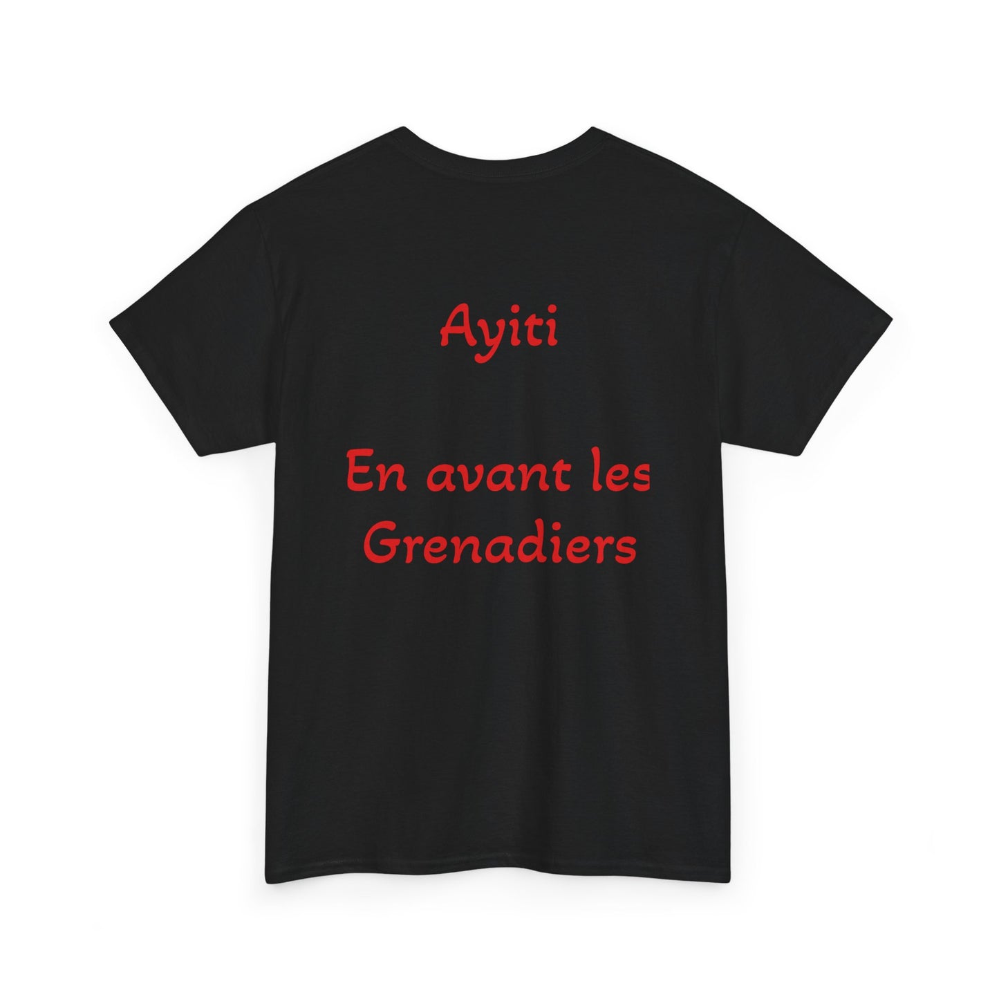 Haiti Flag T‑Shirt — "Ayiti En Avant les Grenadiers" Cotton Tee