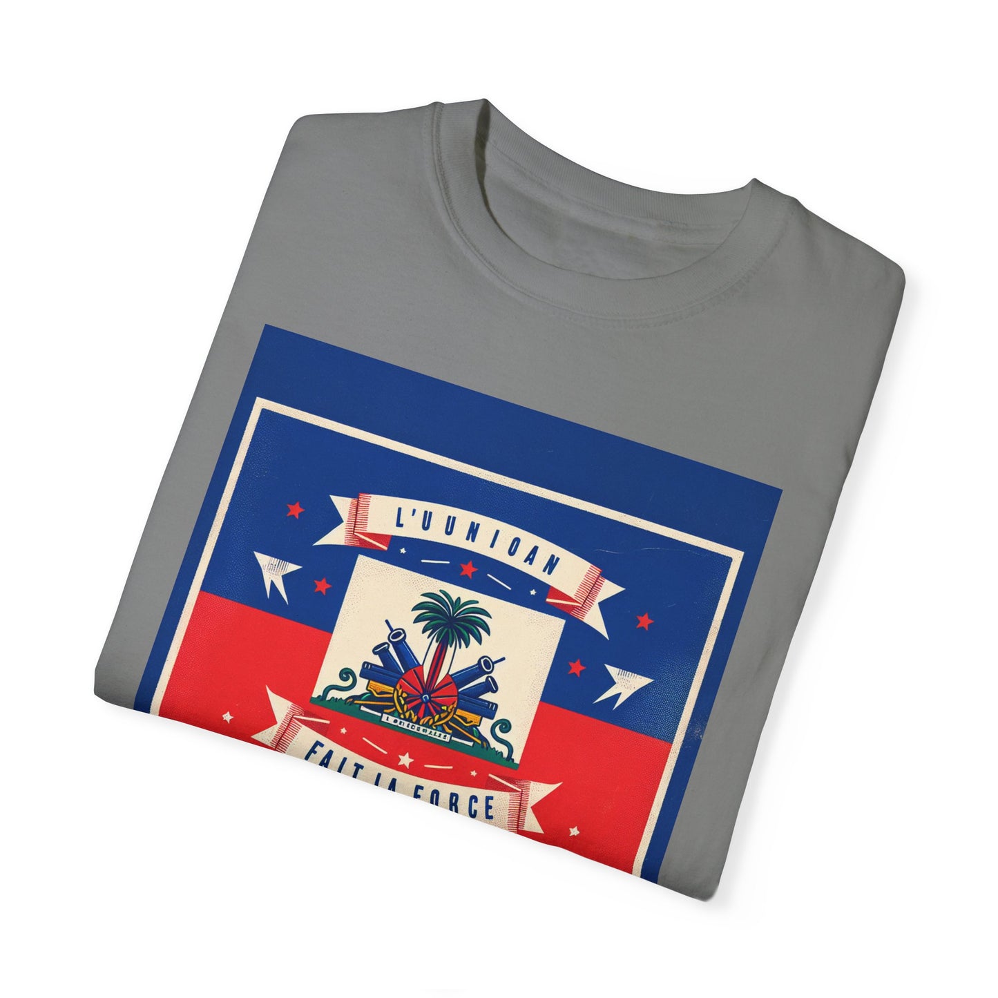 Haitian Pride Unisex Garment-Dyed T-Shirt - Celebrate Your Heritage