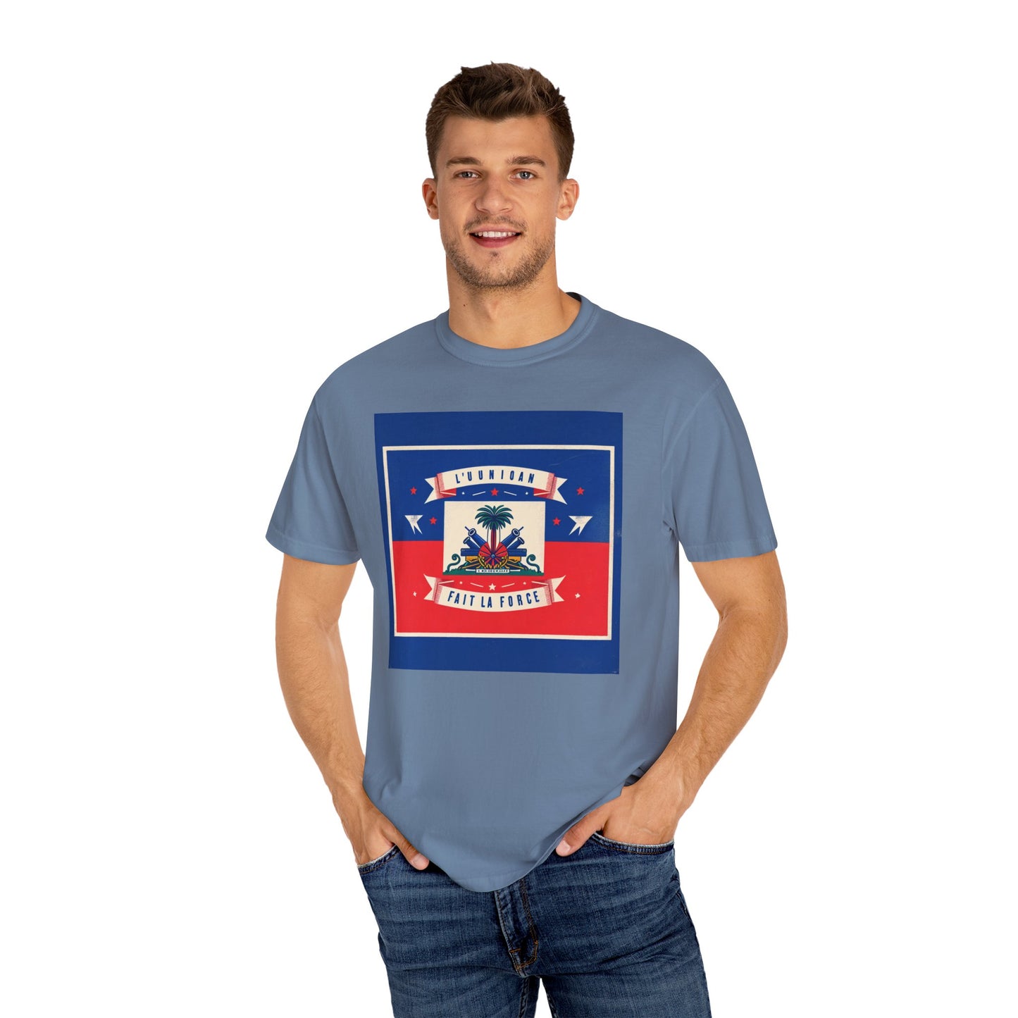 Haitian Pride Unisex Garment-Dyed T-Shirt - Celebrate Your Heritage