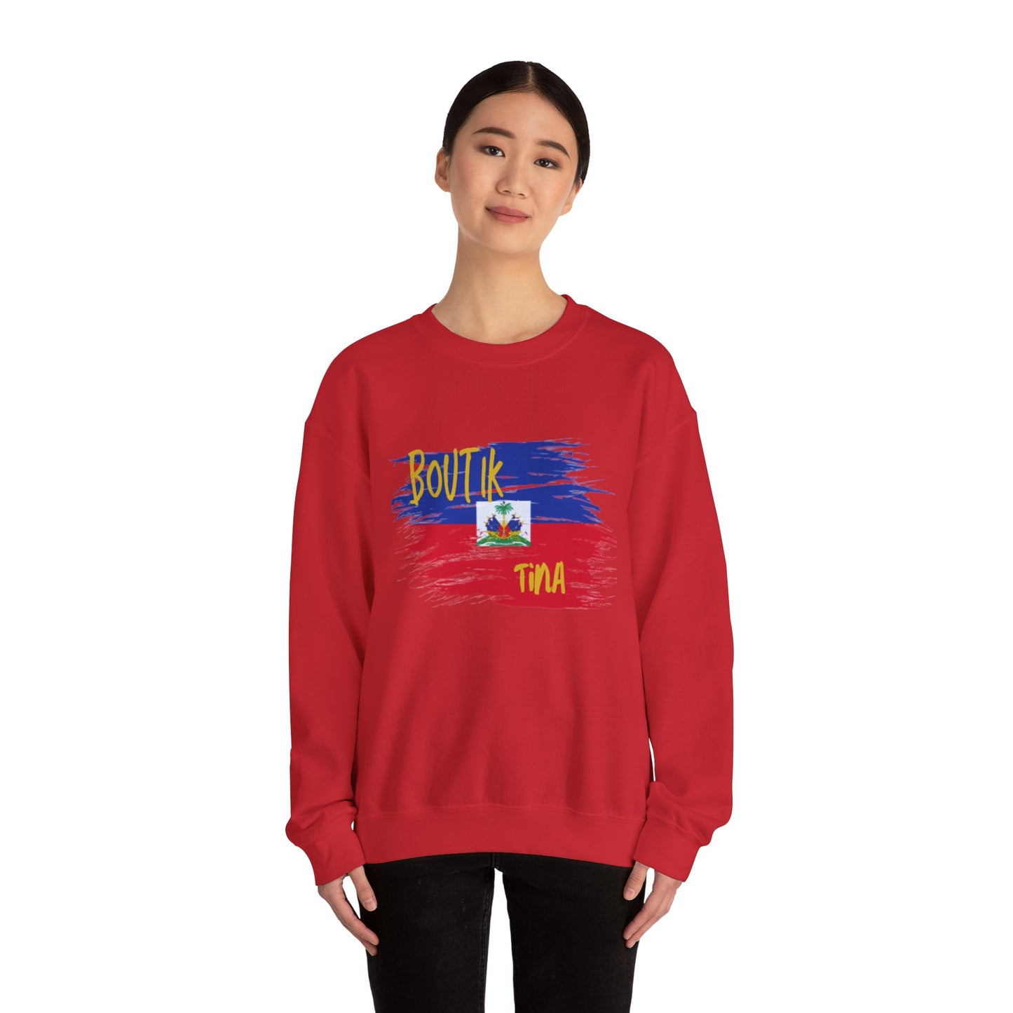 Haitian Pride Crewneck Sweatshirt - Boulik Tina Design