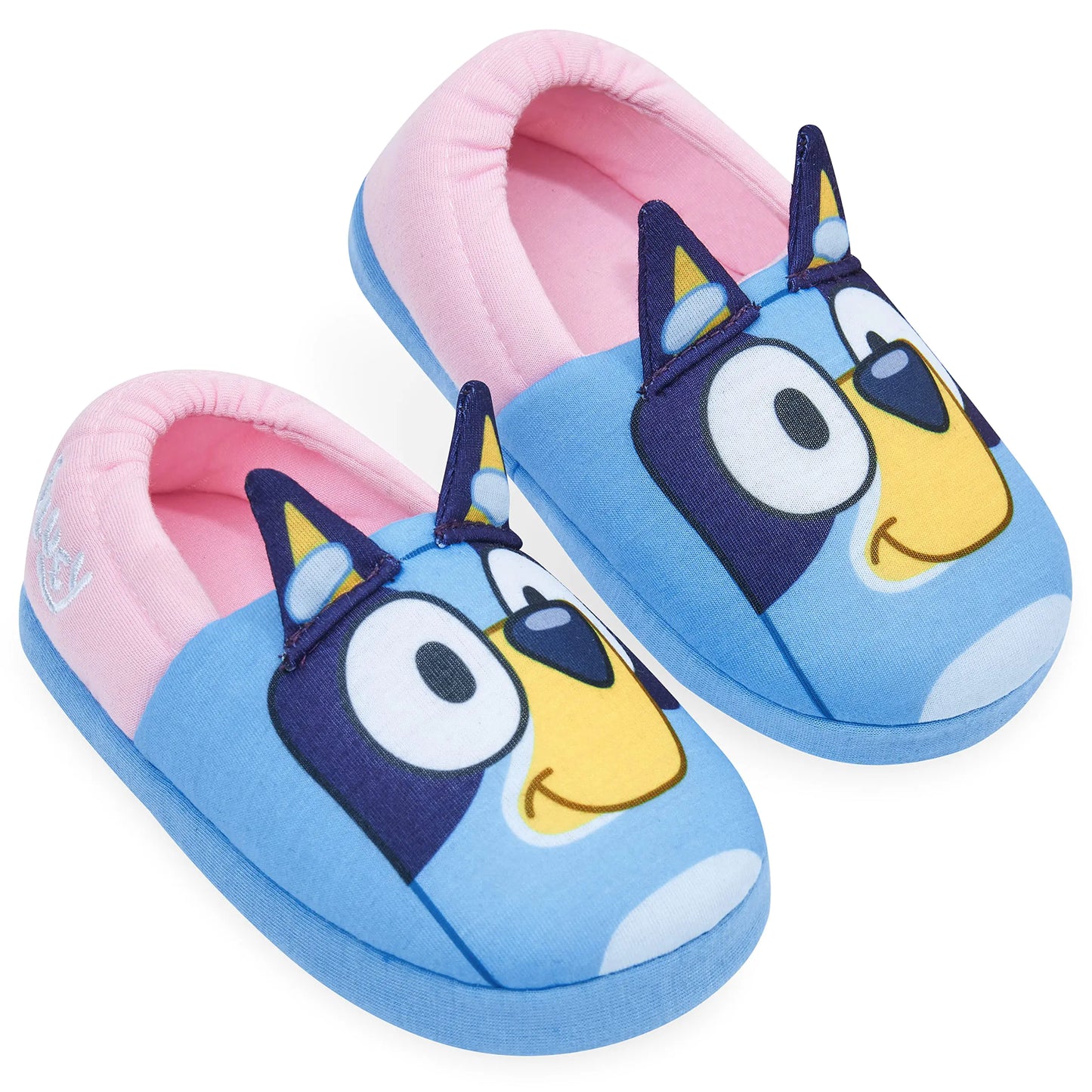Bluey Shoes Kids Slippers Girls 3D Non-Slip Children Warm Slippers Boys Girls (Blue/Pink 10.5)