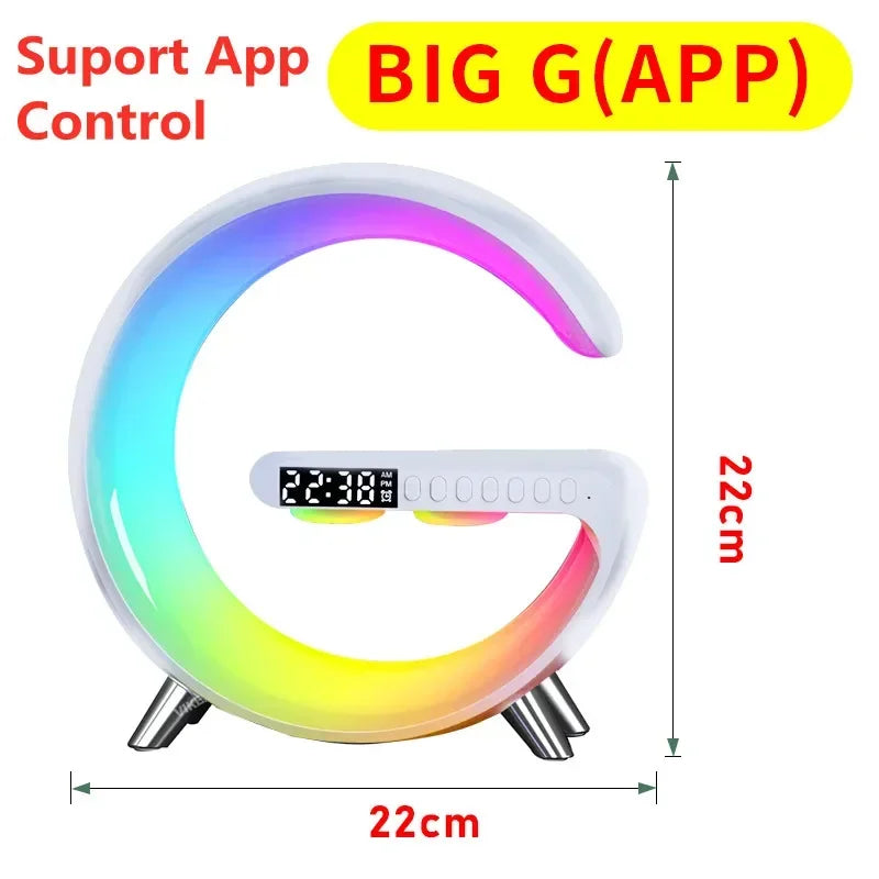 Multifunctional Wireless Charging Station with Bluetooth 5.0 Speaker & RGB Night Light