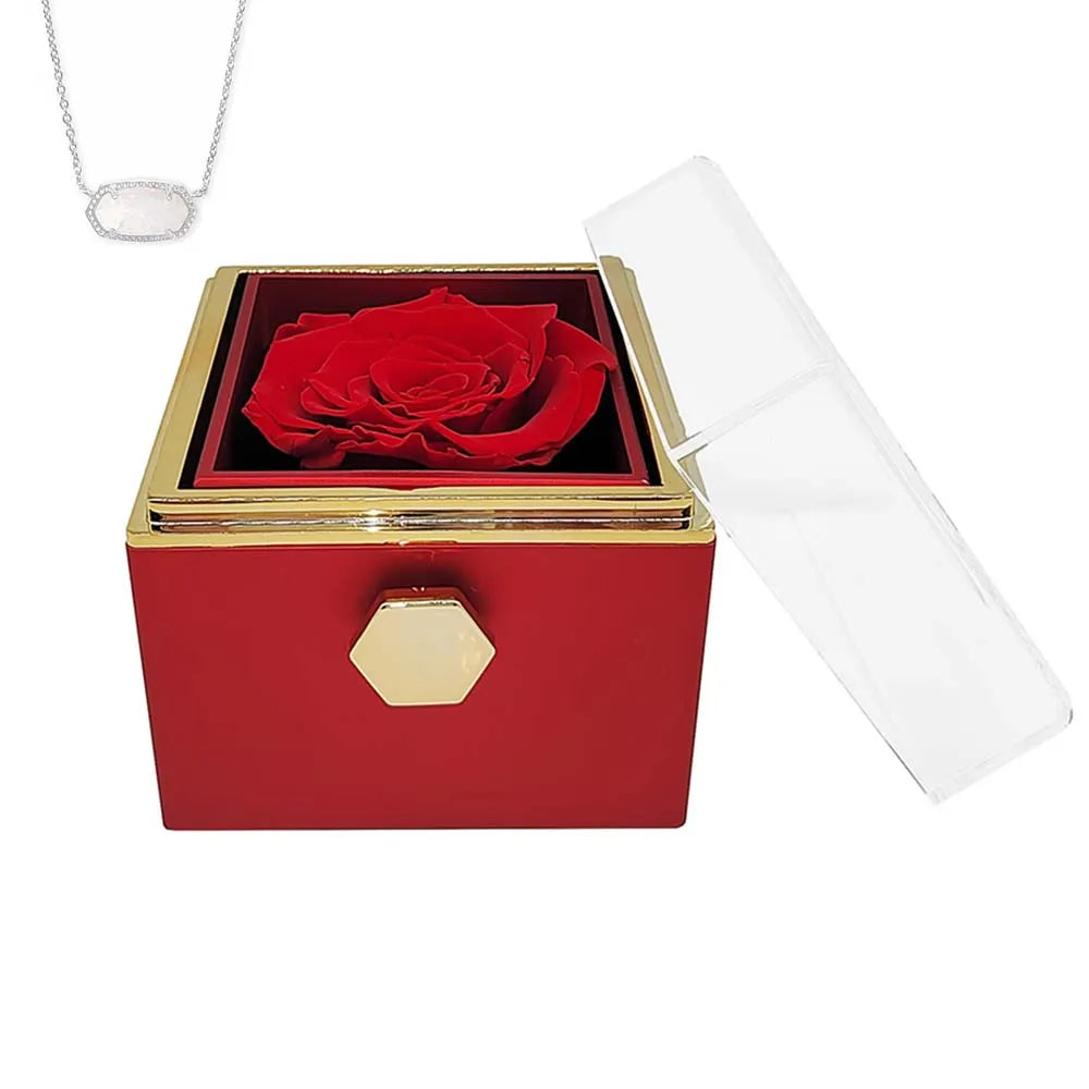 Eternal Rose Necklace Jewelry Gift Box – A Timeless Gift for Daughters and Granddaughters