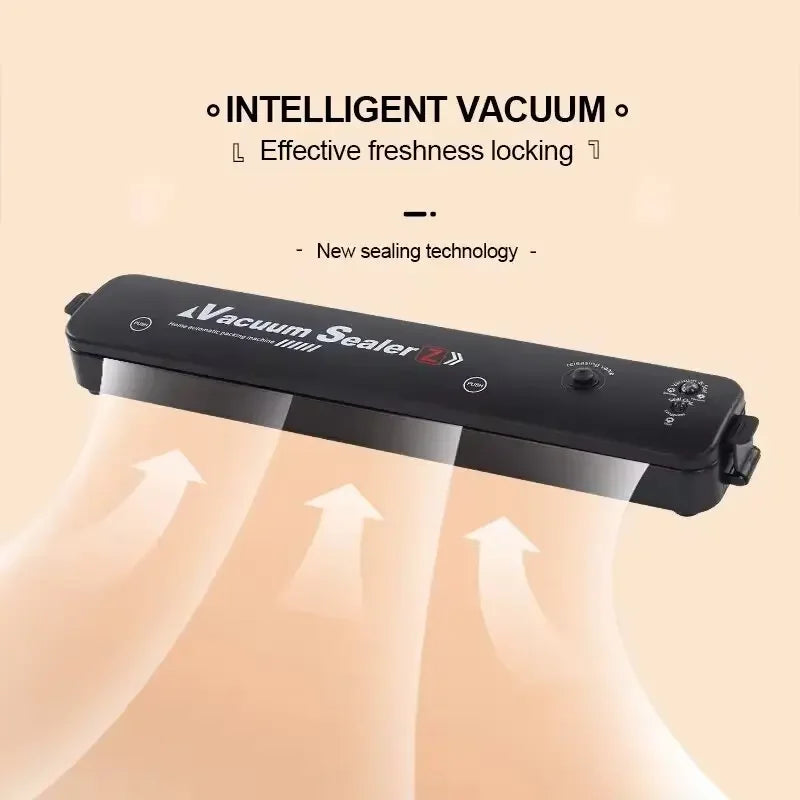 2024 Compact Food Vacuum Sealer with 10 Free Bags – Automatic Sealing Machine for Fresh Food, Sous Vide & Meal Prep