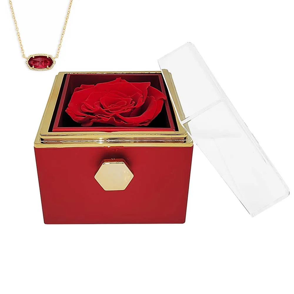 Eternal Rose Necklace Jewelry Gift Box – A Timeless Gift for Daughters and Granddaughters