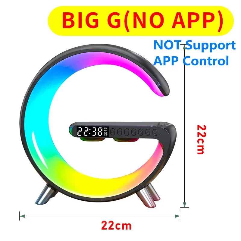 Multifunctional Wireless Charging Station with Bluetooth 5.0 Speaker & RGB Night Light