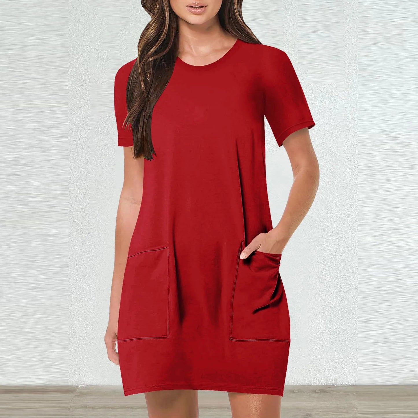 Women's Sleeveless A-Line Tennis Dress – Casual Sporty Style with Pockets | Plus Sizes Available