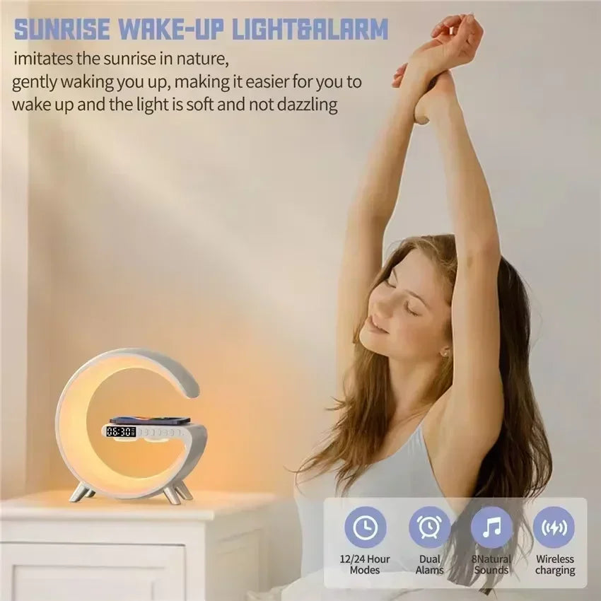 Multifunctional Wireless Charging Station with Bluetooth 5.0 Speaker & RGB Night Light