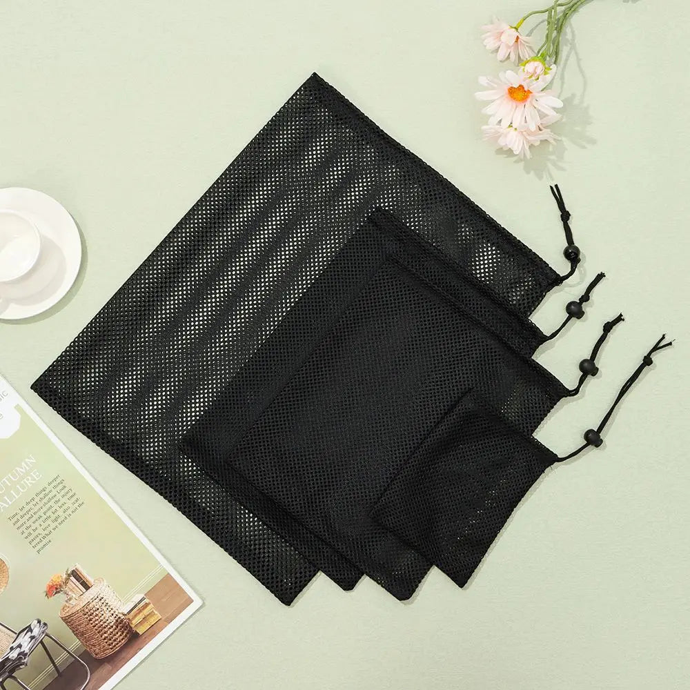 Durable Nylon Mesh Drawstring Storage Pouch – Versatile Bag for Home, Outdoor, Travel, and Laundry