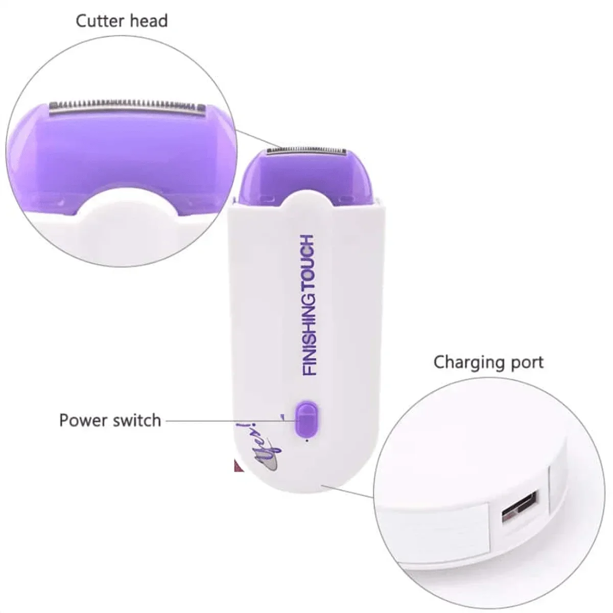 Rechargeable All-in-One Electric Shaver for Women – Facial, Body, Bikini & Leg Hair Removal