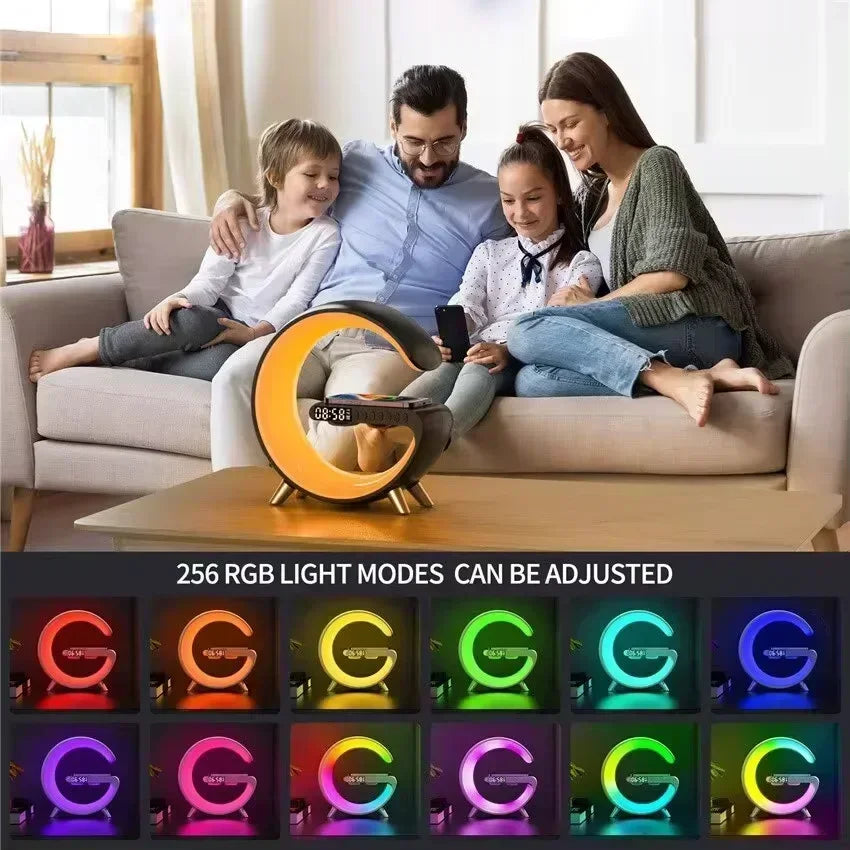 Multifunctional Wireless Charging Station with Bluetooth 5.0 Speaker & RGB Night Light