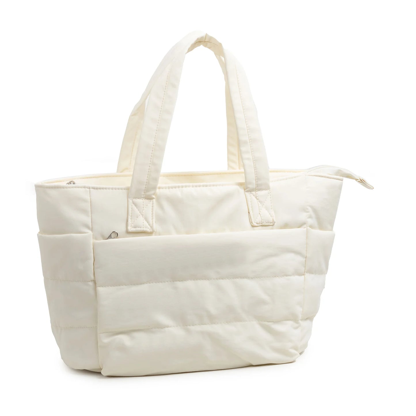 Puffer Tote Bag for Women Lightweight Down Cotton Padded Crossbody Bag Large Capacity Handbag Puffy Purse for Shopping Travel 