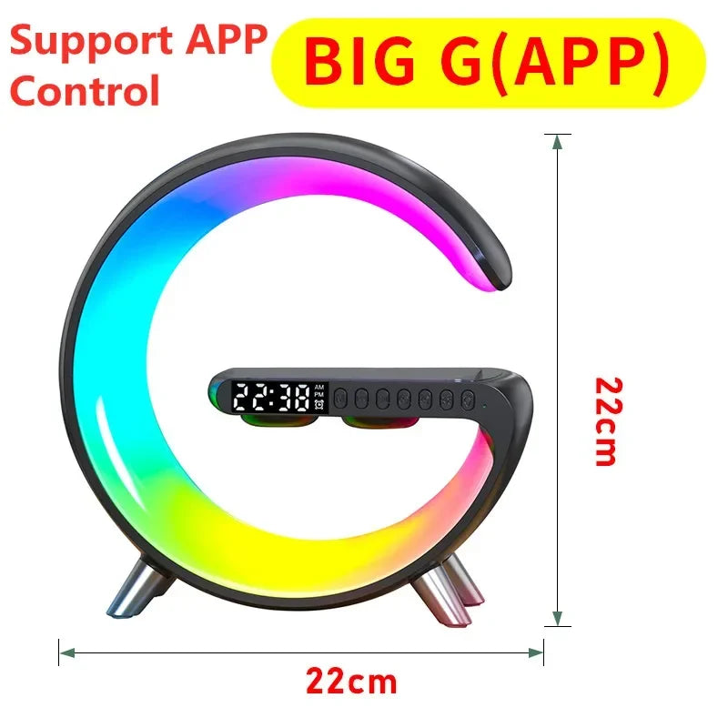 Multifunctional Wireless Charging Station with Bluetooth 5.0 Speaker & RGB Night Light