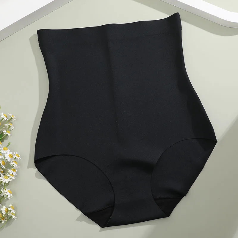 FINETOO High Waist Seamless Shaping Panties – Ice Silk Tummy Control Underwear for Women (Postpartum Friendly)