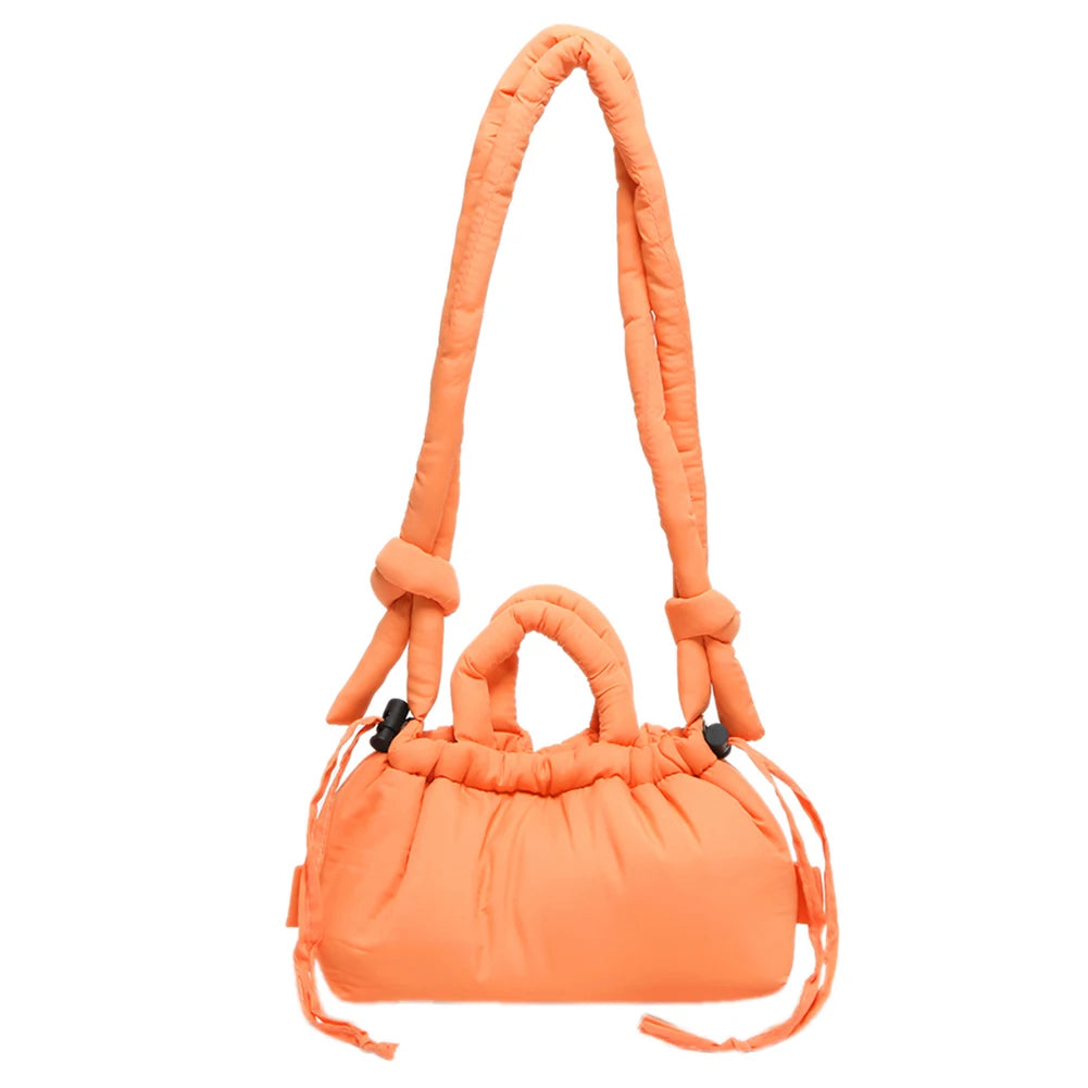 Puffer Tote Bag for Women Lightweight Down Cotton Padded Crossbody Bag Large Capacity Handbag Puffy Purse for Shopping Travel 