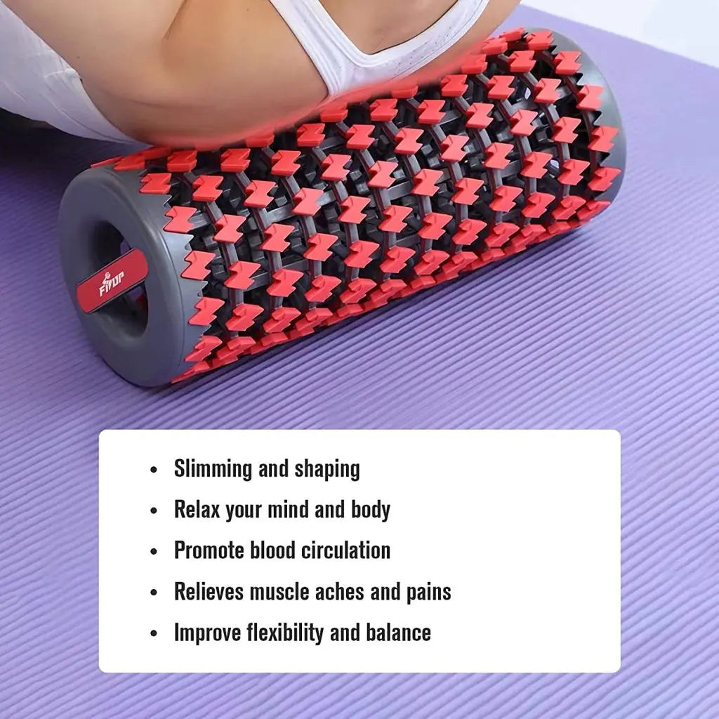 Retractable Foam Roller Massager – Yoga Block & Back Roller for Muscle Therapy, Pilates, and Fitness