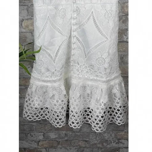 2025 Women's Elegant Lace A-Line Dress – V-Neck, Short Sleeve, Backless, Knee-Length – Casual, Party, Office Wear