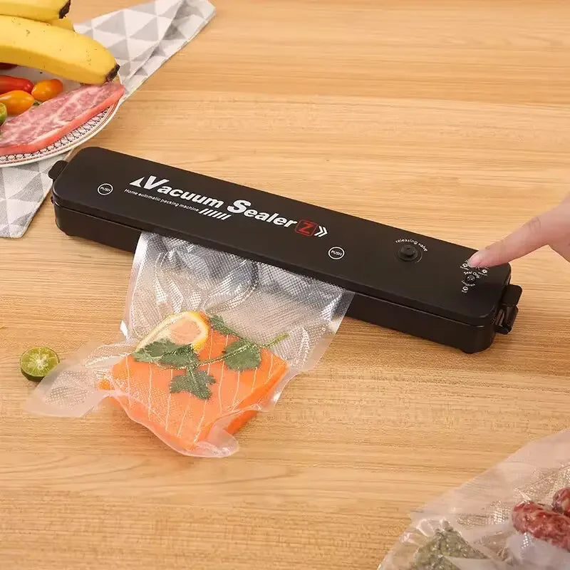 2024 Compact Food Vacuum Sealer with 10 Free Bags – Automatic Sealing Machine for Fresh Food, Sous Vide & Meal Prep