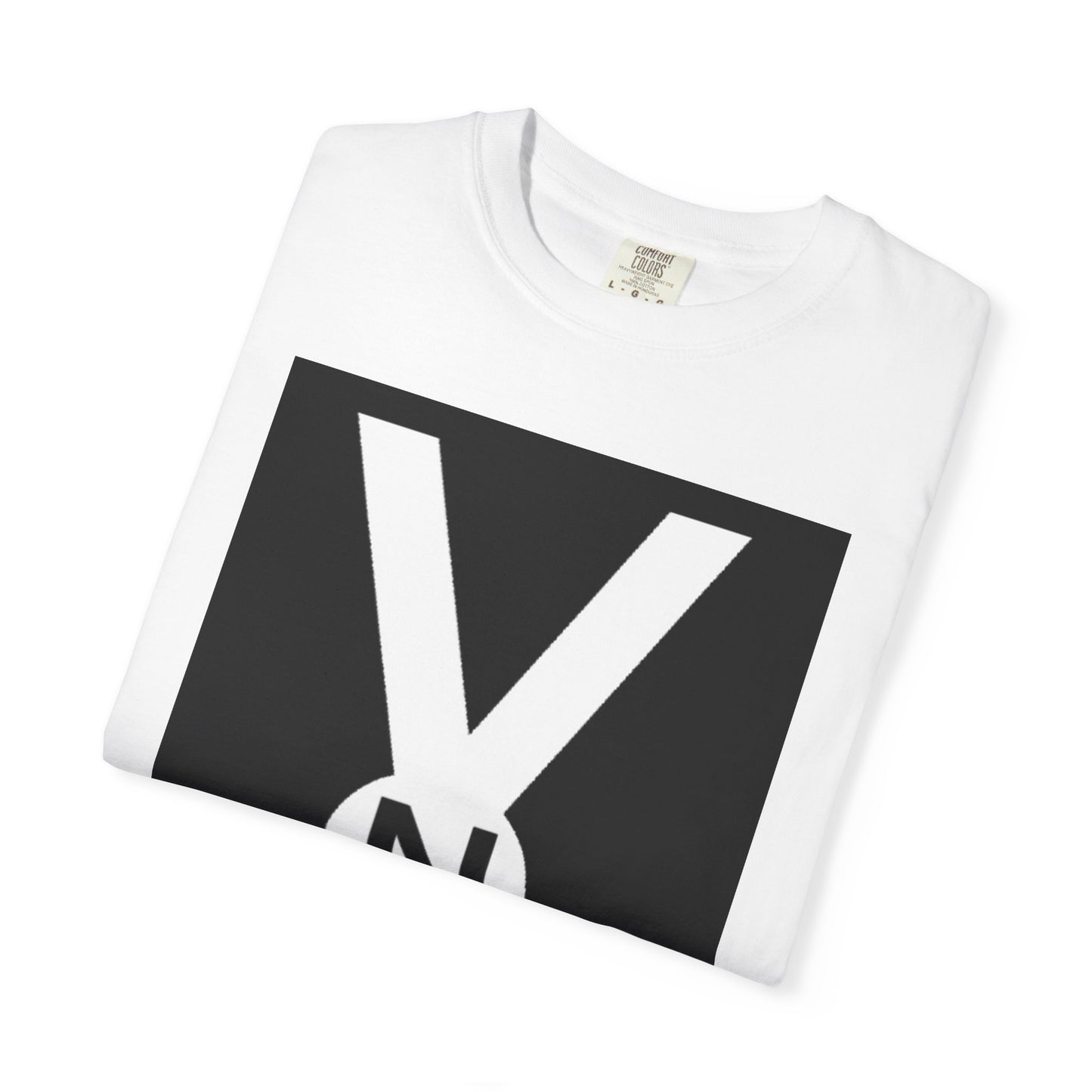 T-Shirt - Bold 'Y' Logo Graphic Tee (Black Square with N Emblem)