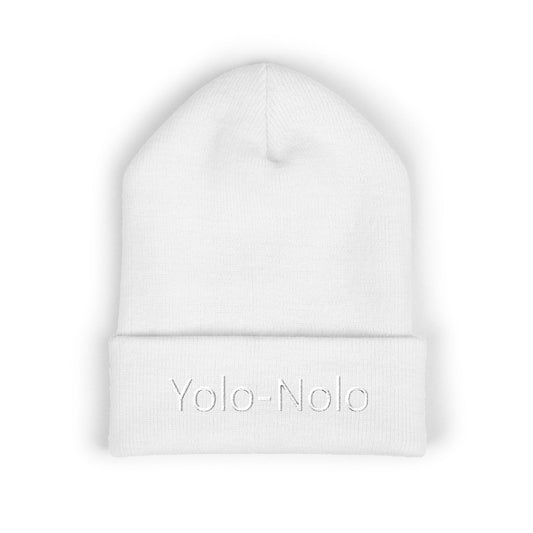 Embroidered Classic Cuffed Beanie - Yolo-Nolo Winter Hat