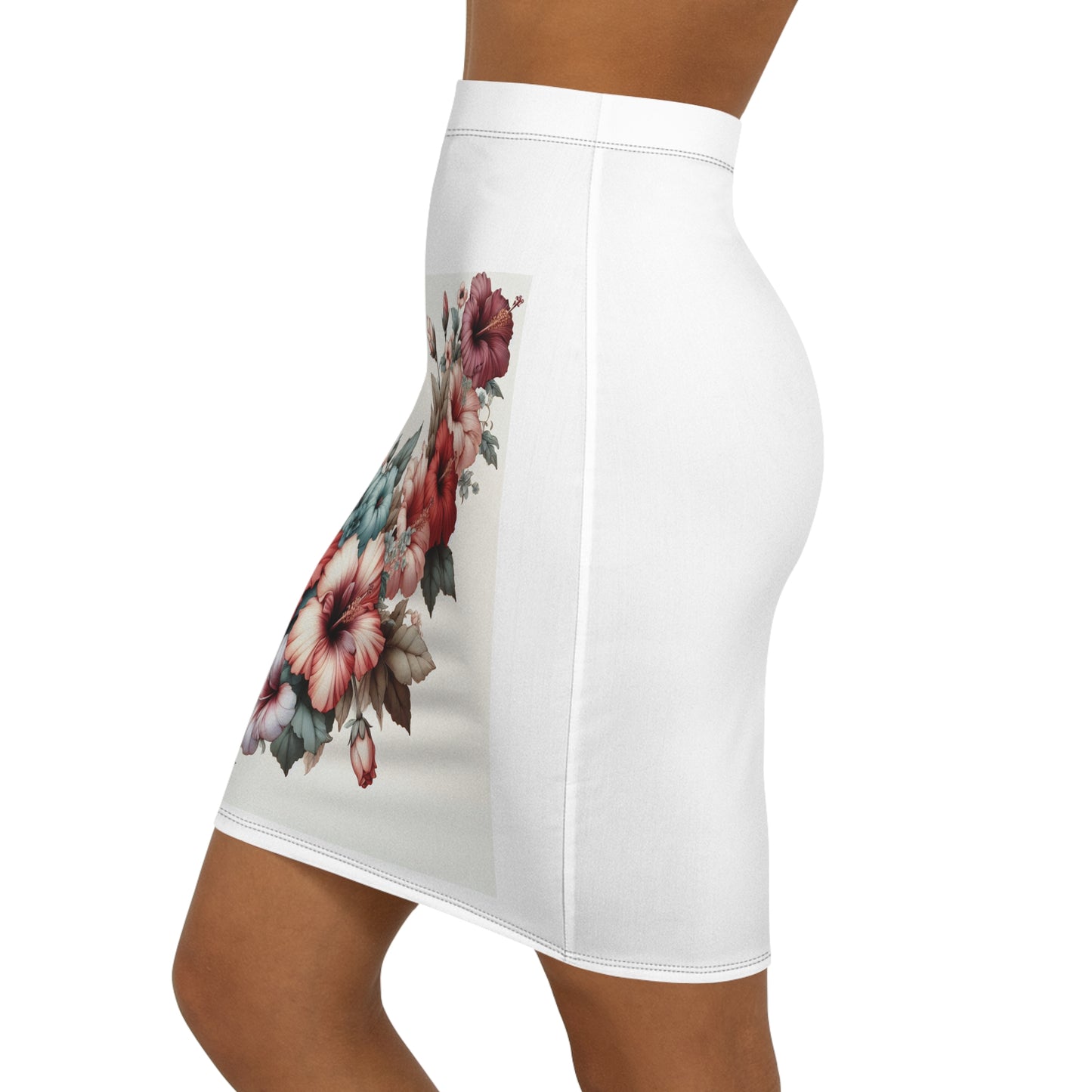 Women's Mid-Waist Pencil Skirt (AOP)