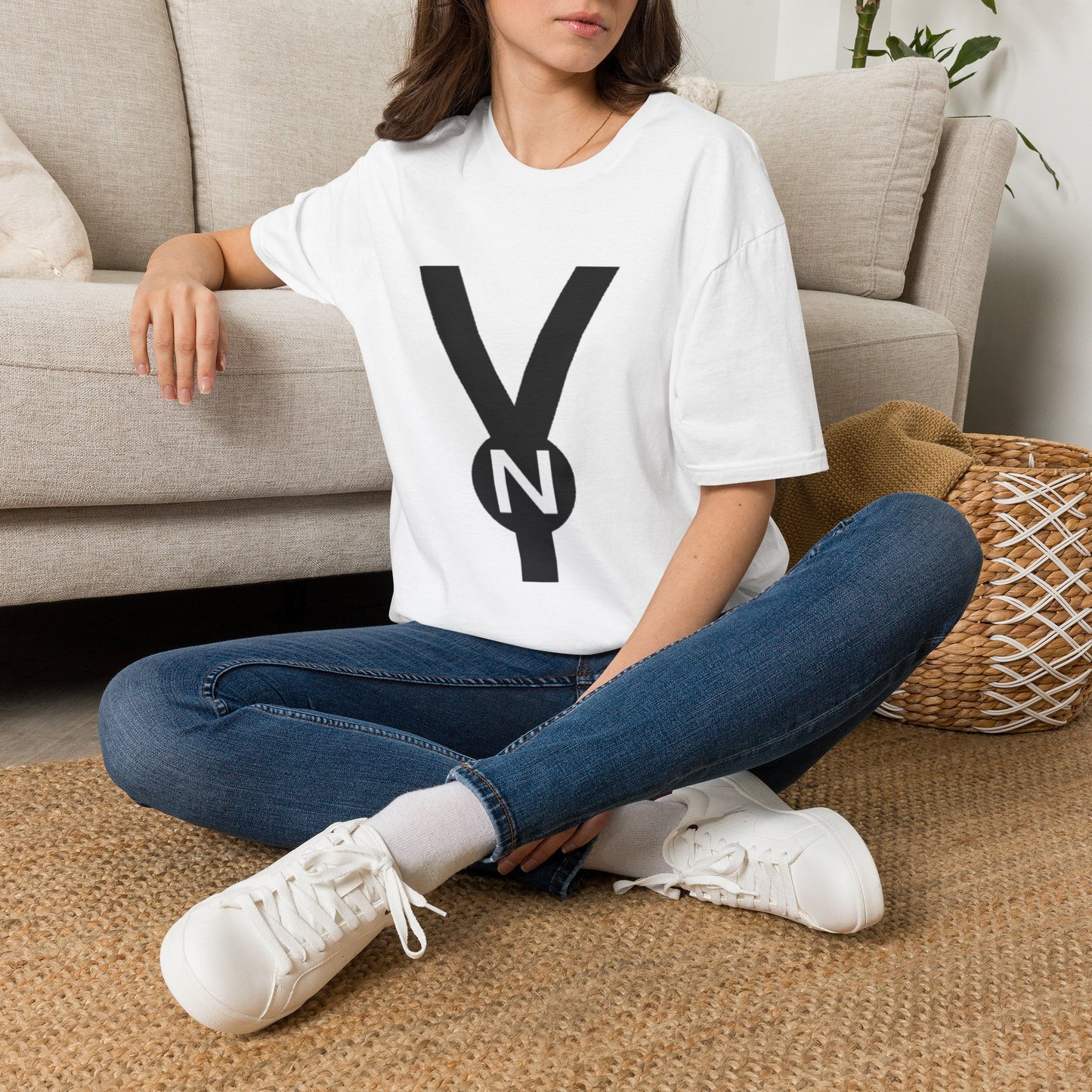 VNY Logo T-Shirt — Minimalist Vintage V Monogram Tee