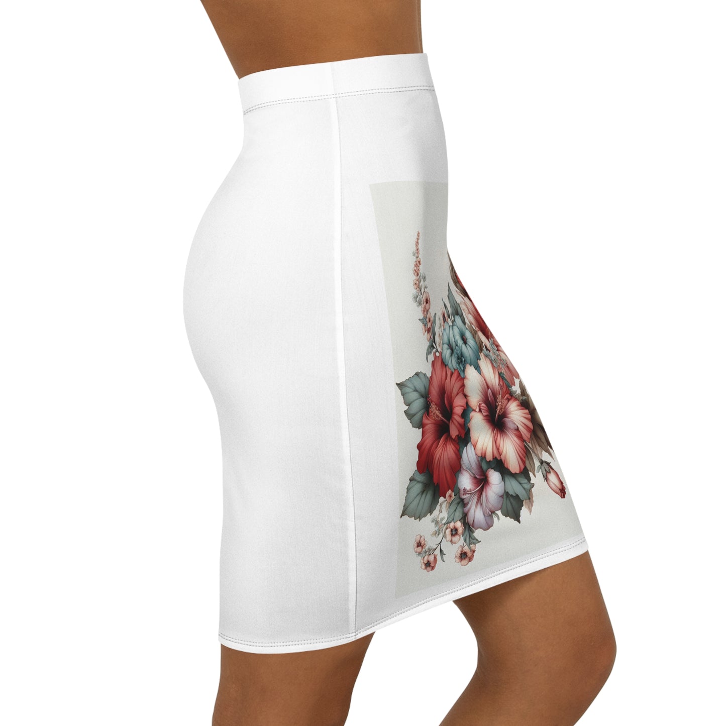 Women's Mid-Waist Pencil Skirt (AOP)