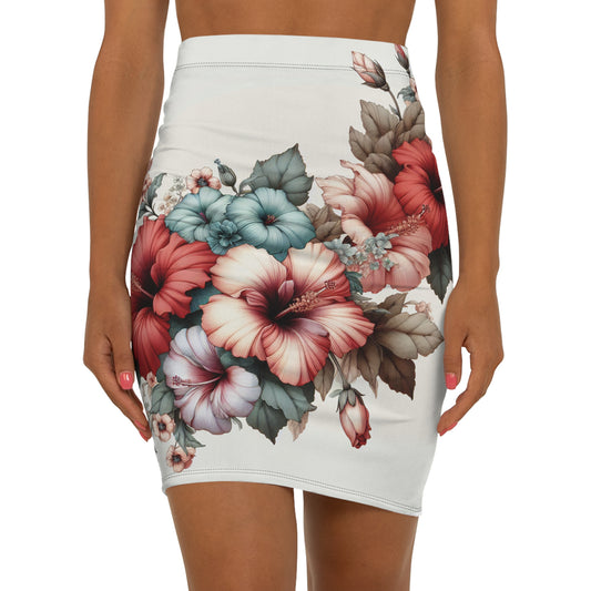 Women's Mid-Waist Pencil Skirt (AOP)