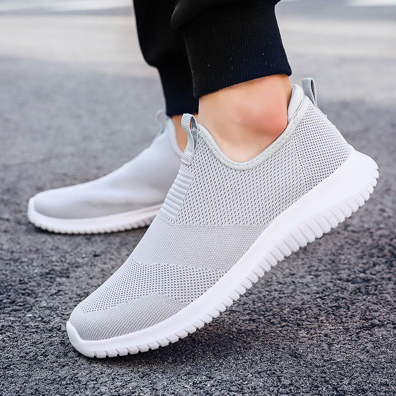Summer Breathable Slip-On Knit Couples Sneakers