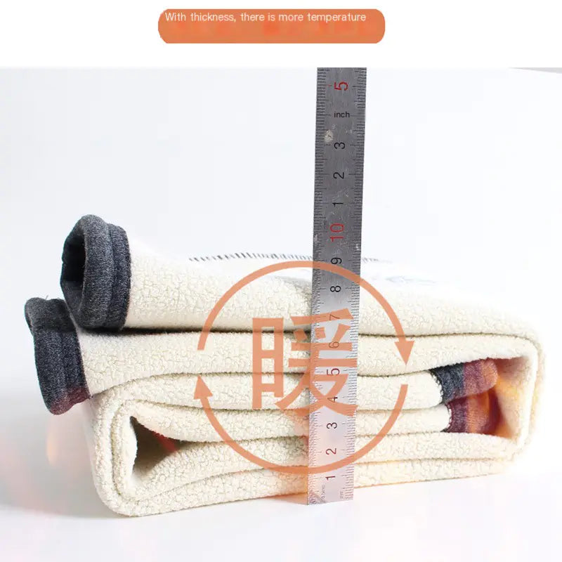 Winter Fleece-Lined Cotton Leggings for Girls