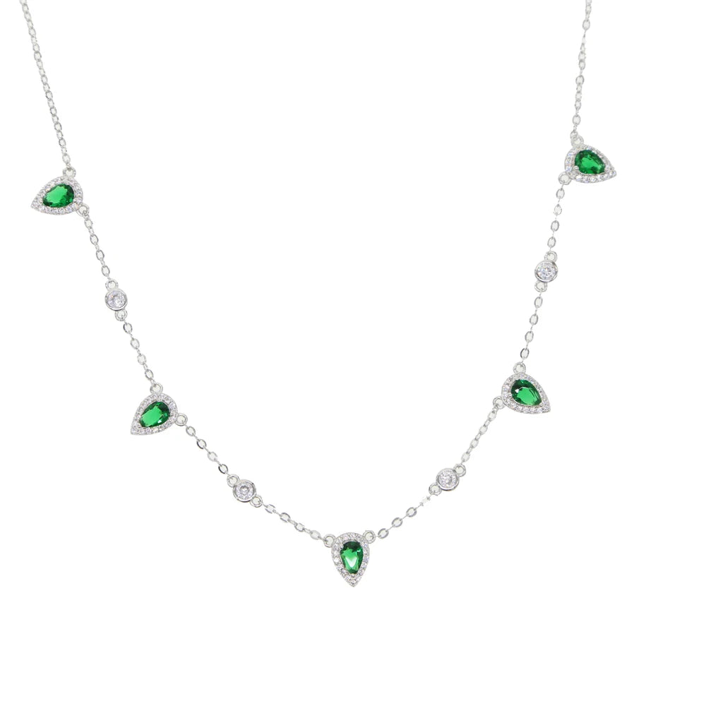 Boho Gold-Plated Pink Cubic Zirconia Choker | Elegant Geometric Pendant Necklace for Women