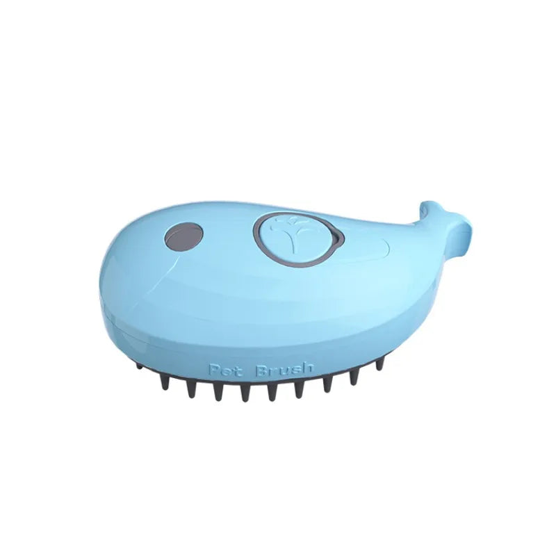 Dog Cat Steam Hair Brush Electric Spray Comb Whale Shape