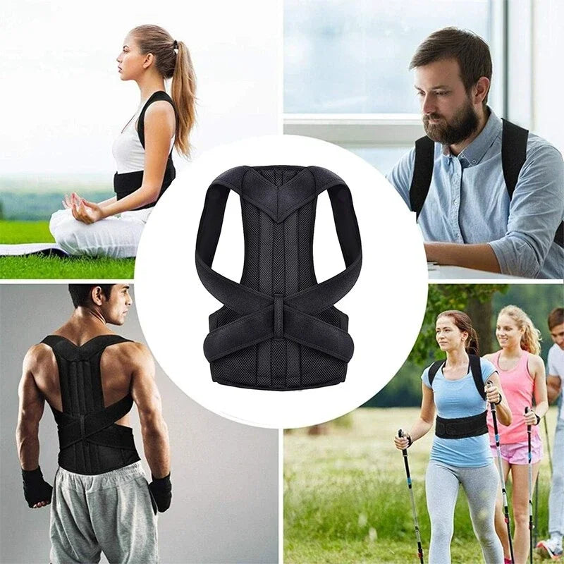 Ultimate Support: Adjustable Lumbar Posture Corrector Vest with Shoulder Brace and Neck Stretcher