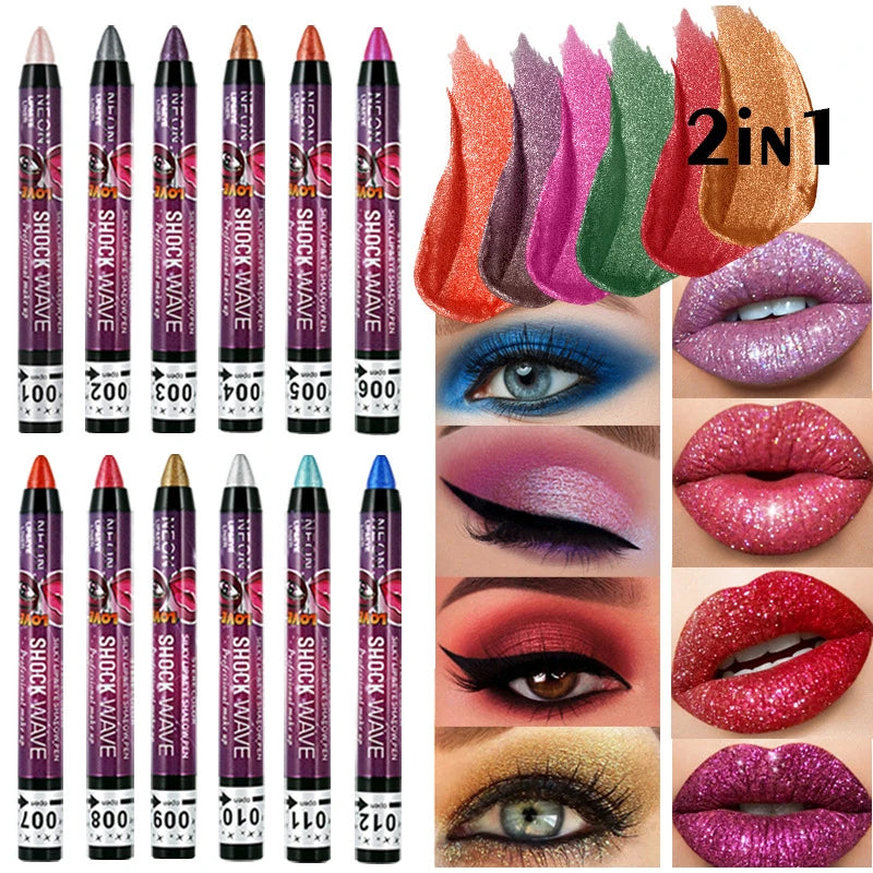 Waterproof Eyeshadow Pen Long Lasting Glitter Shimmer Eye Shadow Matte