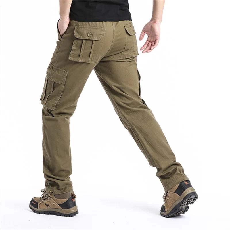 Large Pocket Loose Overalls Men's Outdoor Sports Jogging Military