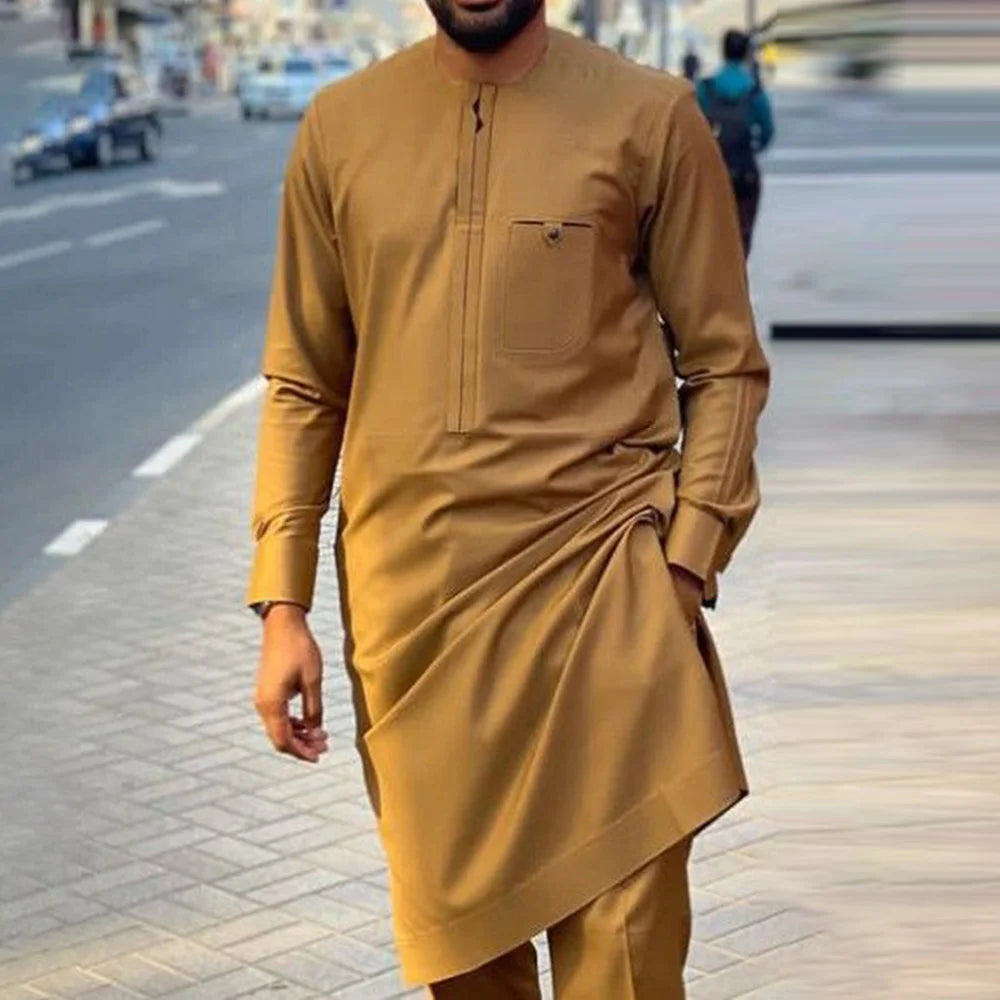 Men's Summer Kaftan 2-Piece Suit – Casual & Comfortable