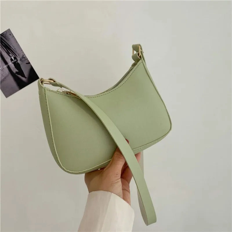 Leather Shoulder Underarm Bag - Casual Ladies Hand Bags