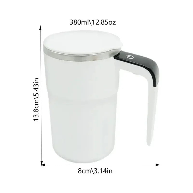 380ML Automatic Self-Stirring Magnetic Mug with LCD Screen – USB Rechargeable Smart Thermal Cup