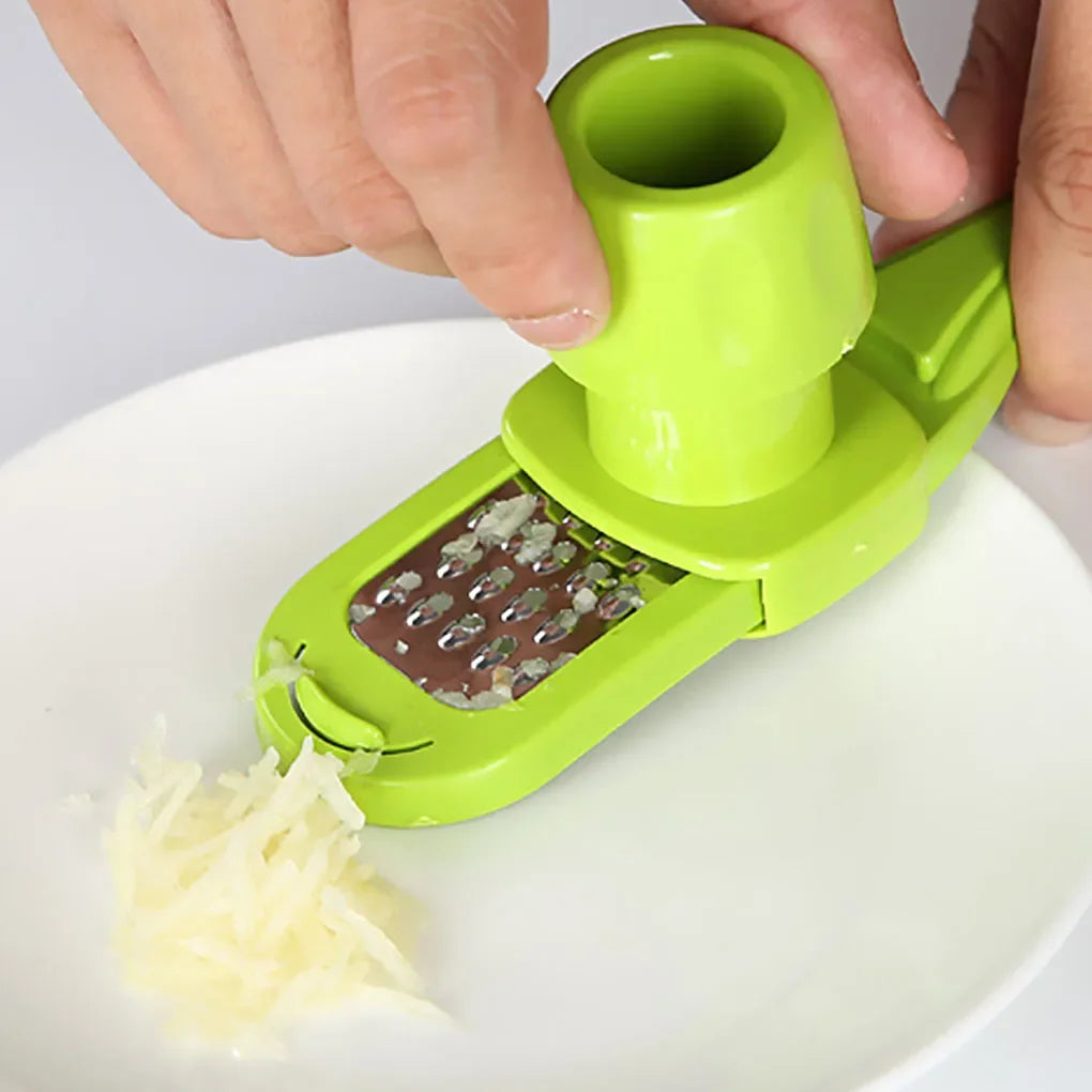 Garlic Crusher Press Multi-Functional - Manual Ginger Garlic Grinding Grater Cutter